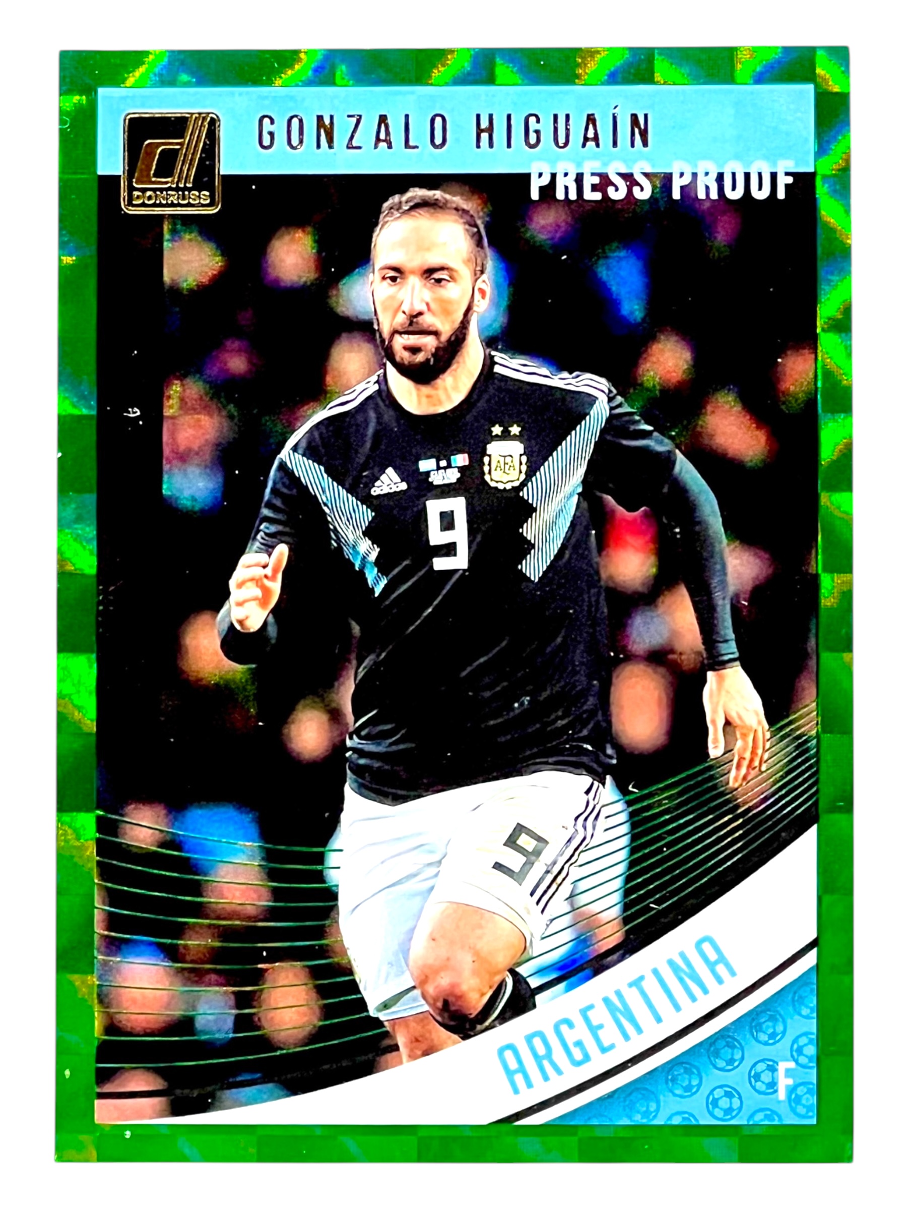 18-19 Donruss Higuain Green Press Proof